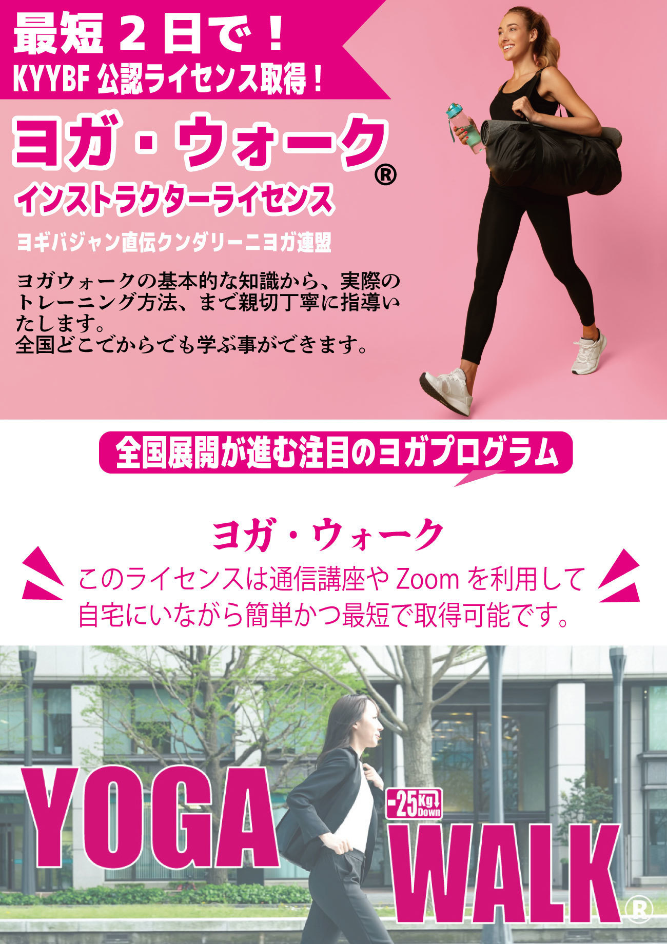 ヨガウォークの説明を1枚の紙で